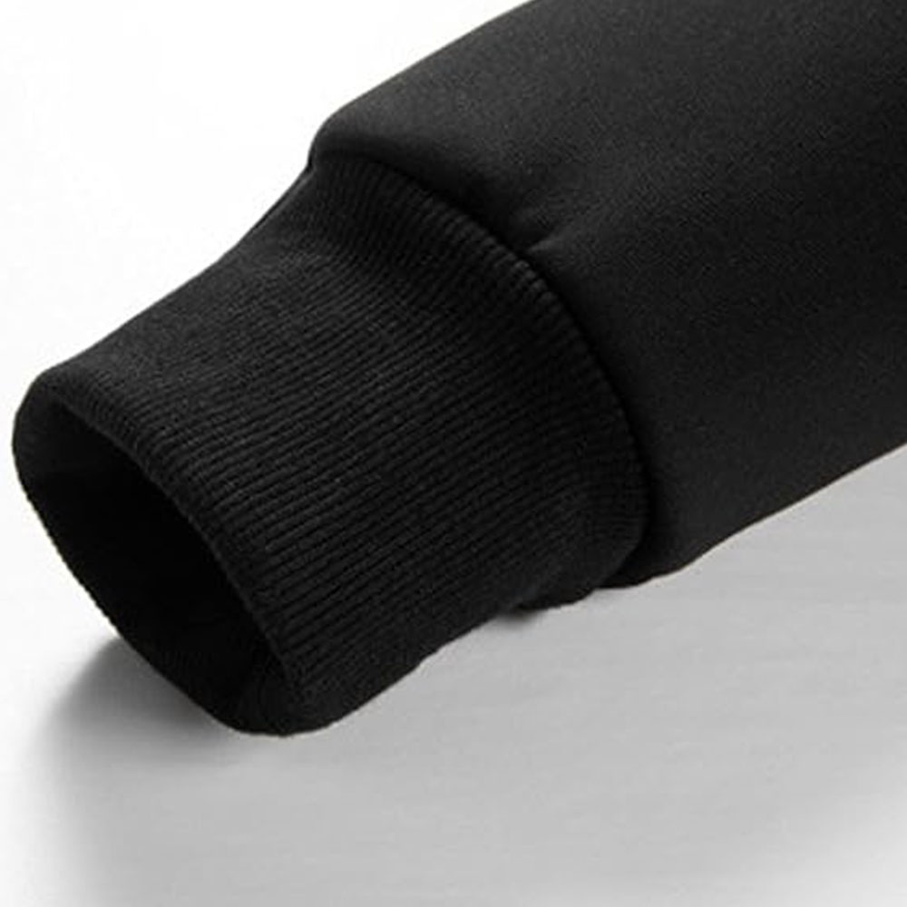 Einfarbiges dickes Herren-Sweatshirt mit Kapuze