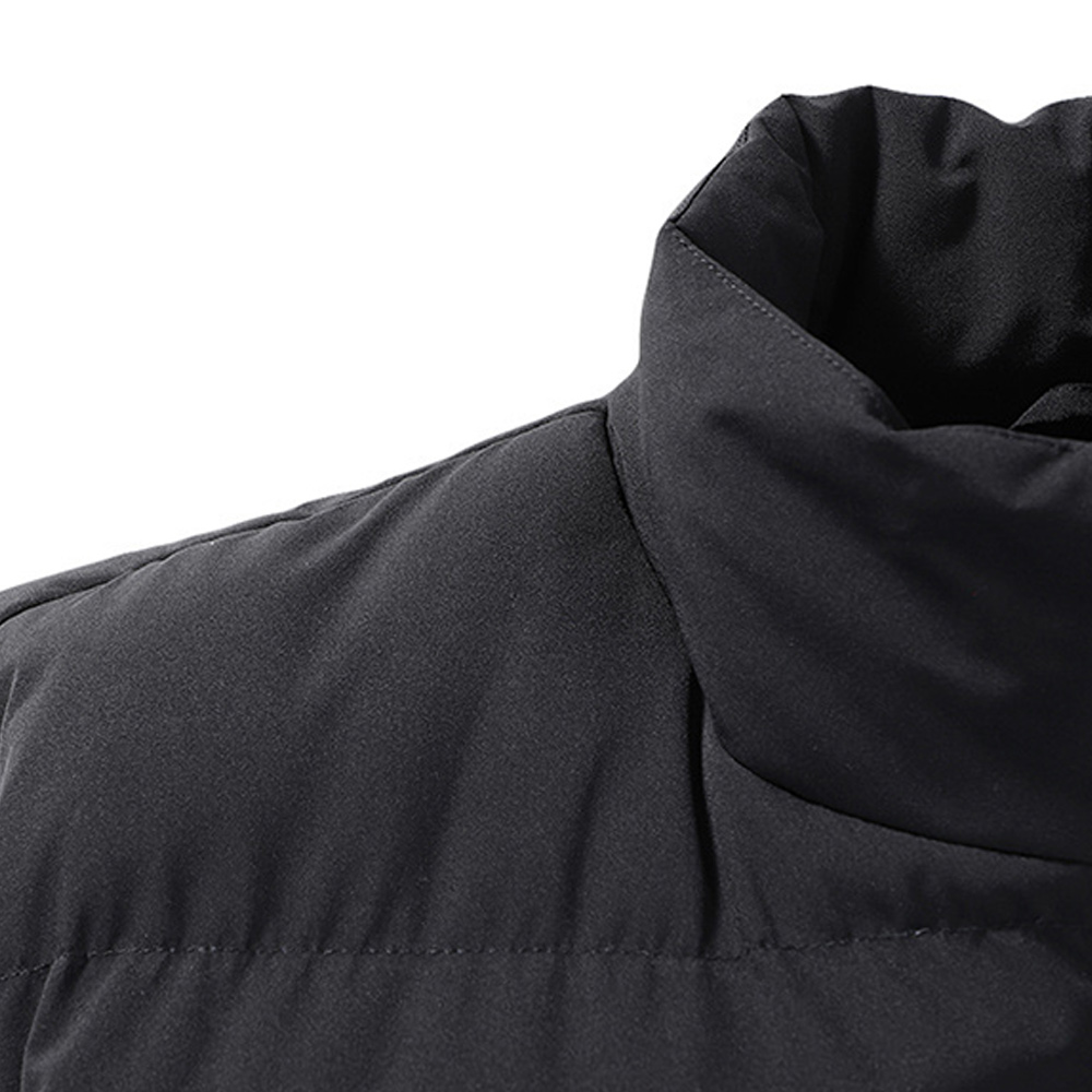 Warme Weste mit Rollkragen und Reißverschlusstasche für Herren