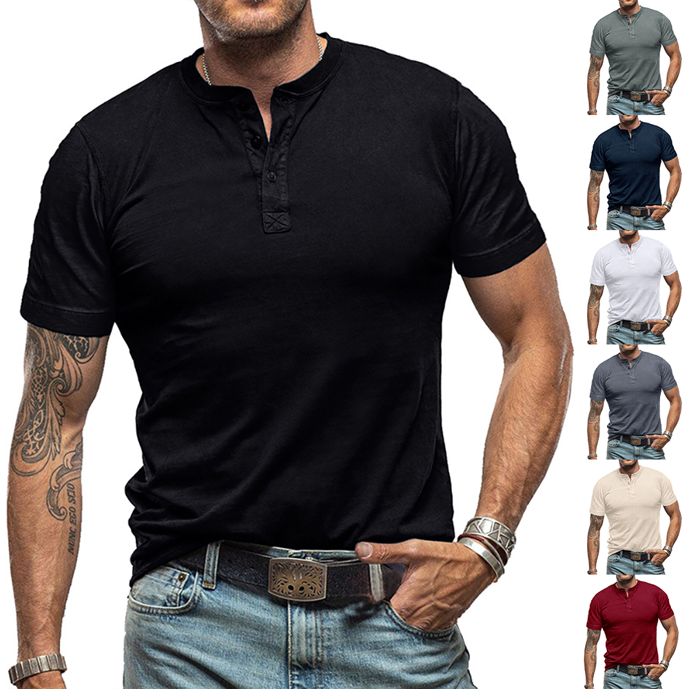 T-shirt décontracté à manches courtes léger et respirant pour hommes