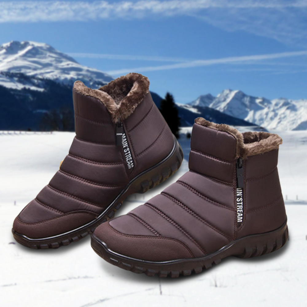 Warme Herren-Schneestiefel mit Reißverschluss