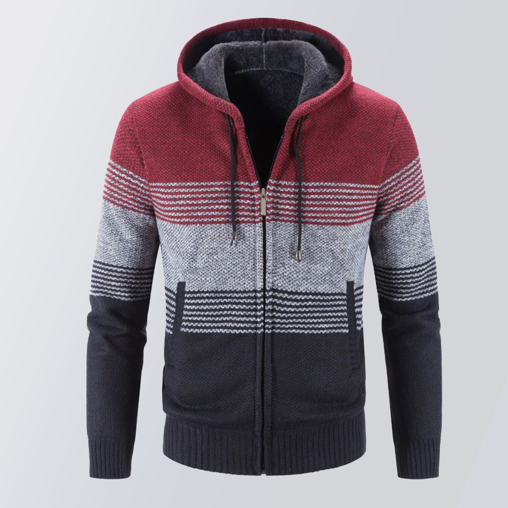 Nouvelle veste à capuche en polaire épaissie pour homme