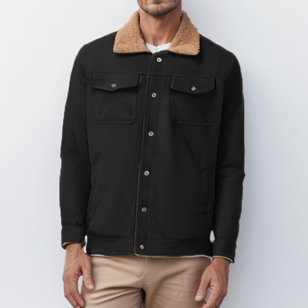 Freizeitjacke für Herren mit Fleece-Revers