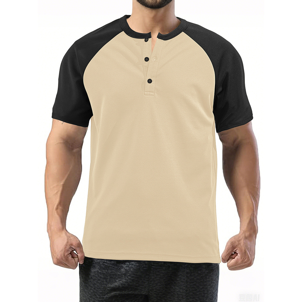 Modisches, schlichtes Herren-T-Shirt mit Raglanärmeln und Rundhalsausschnitt