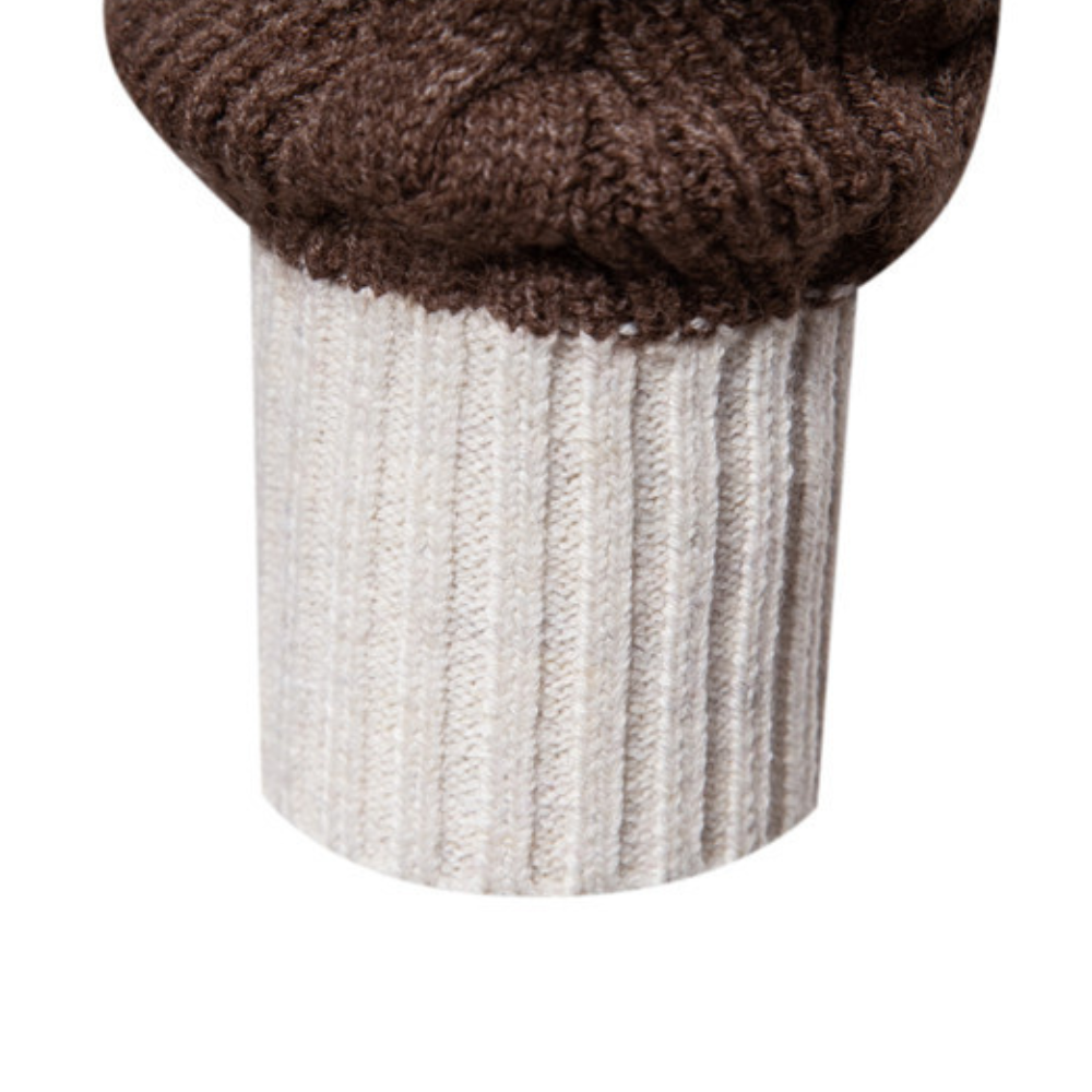 Retro-Farbblock-Pullover mit Rundhalsausschnitt für Herren im Herbst und Winter