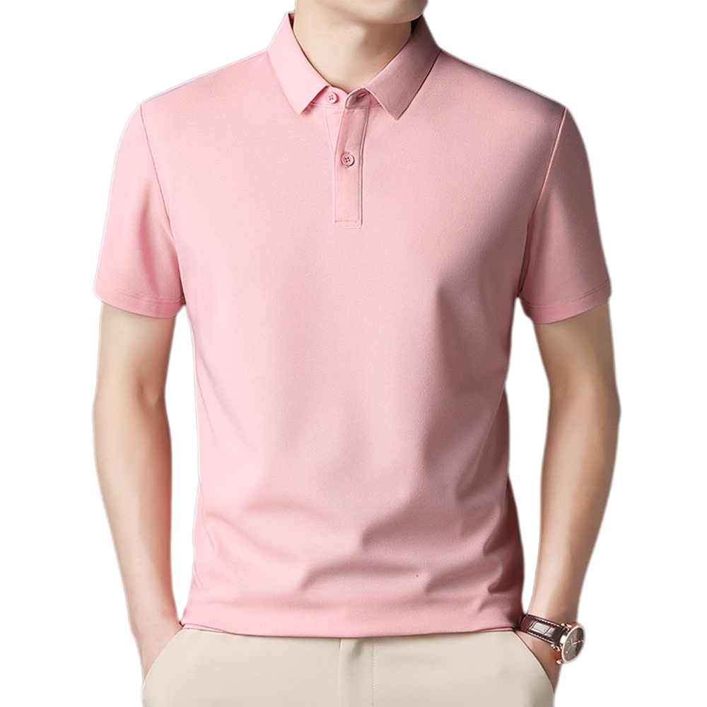 Herren-T-Shirt mit kurzen Ärmeln und Button-Down-Revers