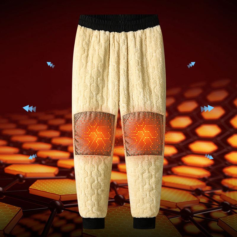 Pantalon décontracté coupe-vent en polaire chaude pour hommes