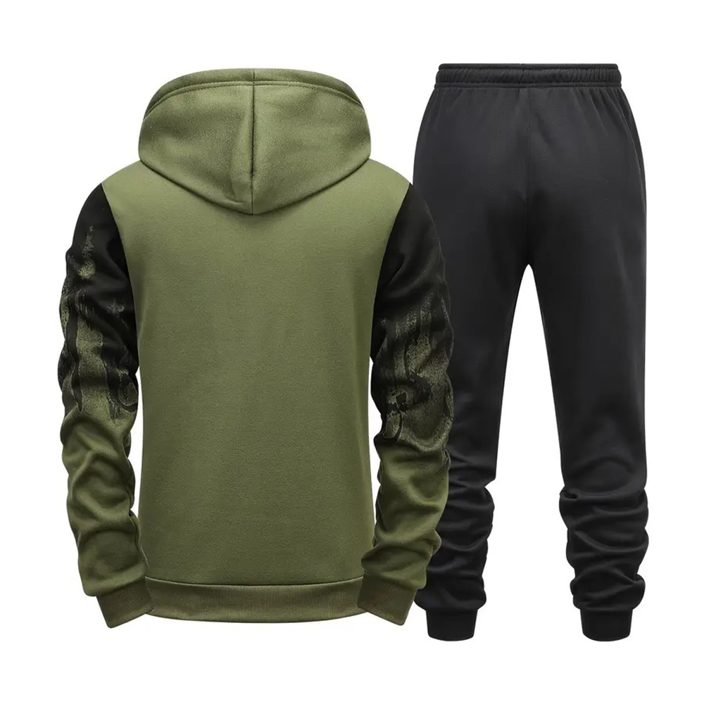 Stilvolles Herren-Set aus Langarm-Sweatshirt und Jogginghose