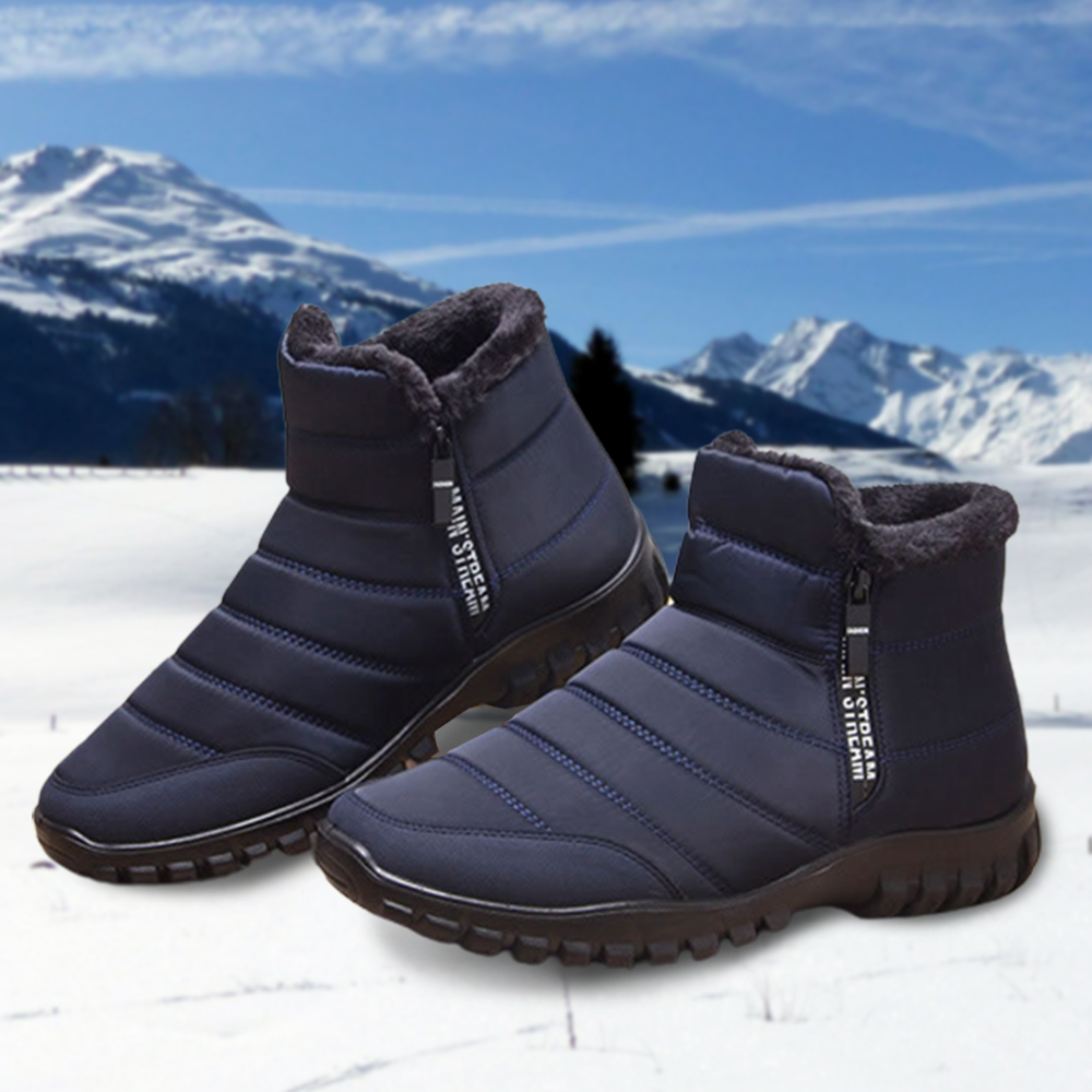Warme Herren-Schneestiefel mit Reißverschluss