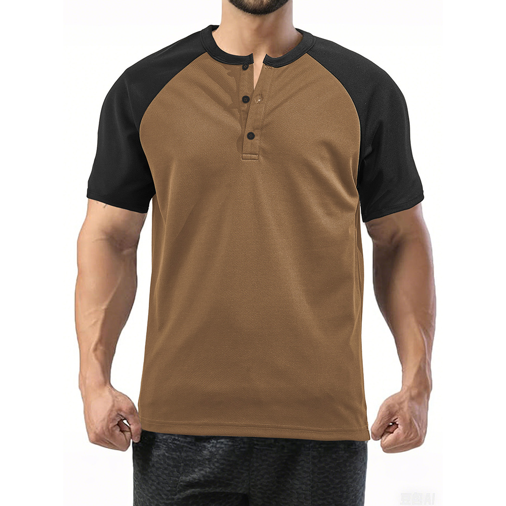 Modisches, schlichtes Herren-T-Shirt mit Raglanärmeln und Rundhalsausschnitt