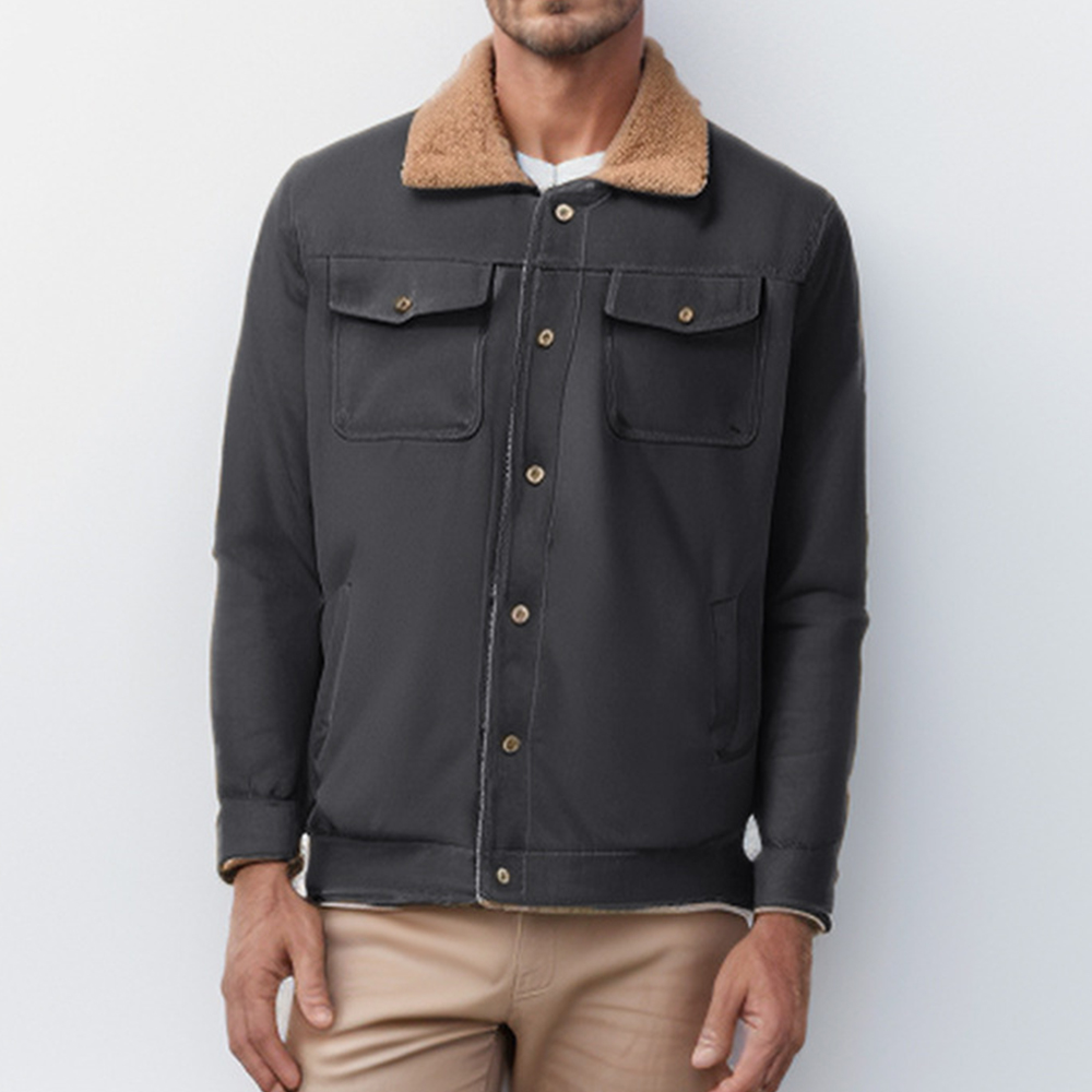 Freizeitjacke für Herren mit Fleece-Revers