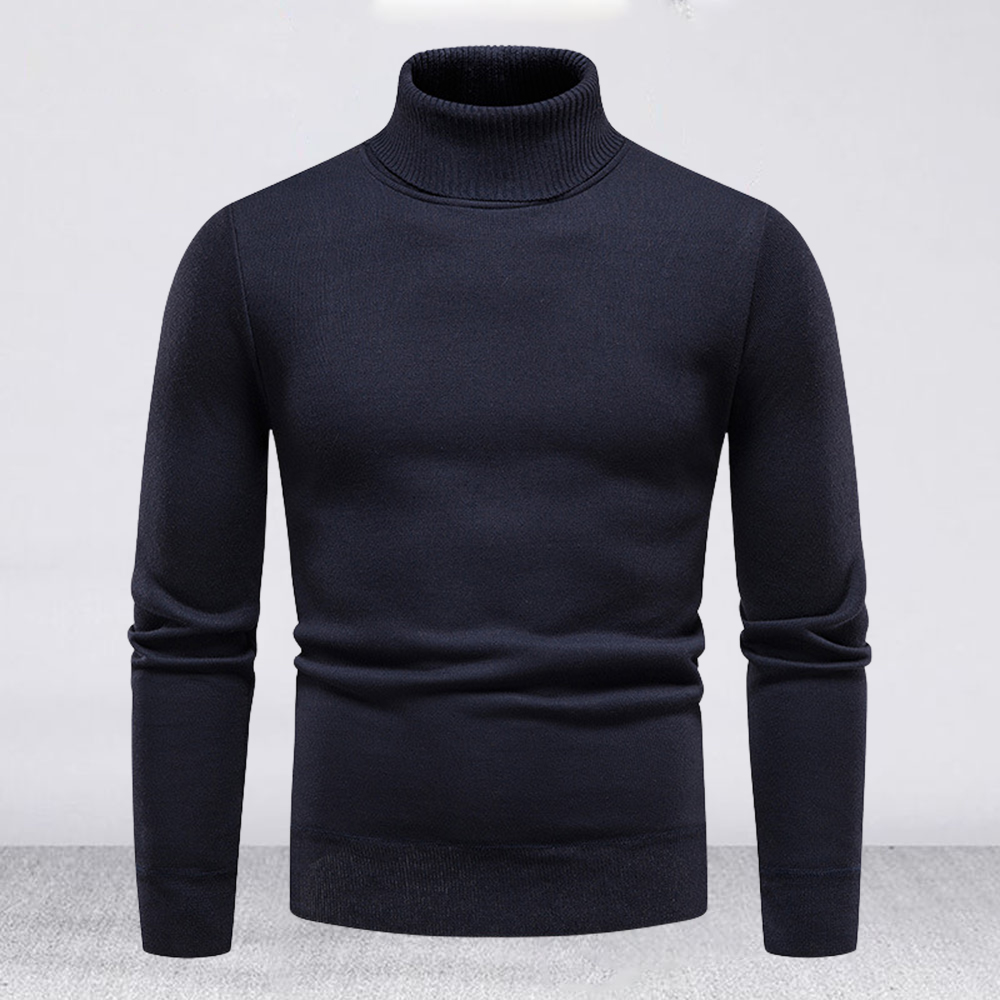 Rollkragen- und Fleece-Strickpullover für Herren im Winter