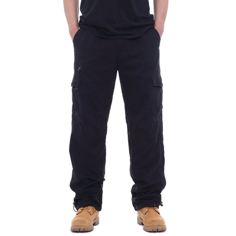 Pantalon cargo décontracté avec plusieurs poches pour hommes