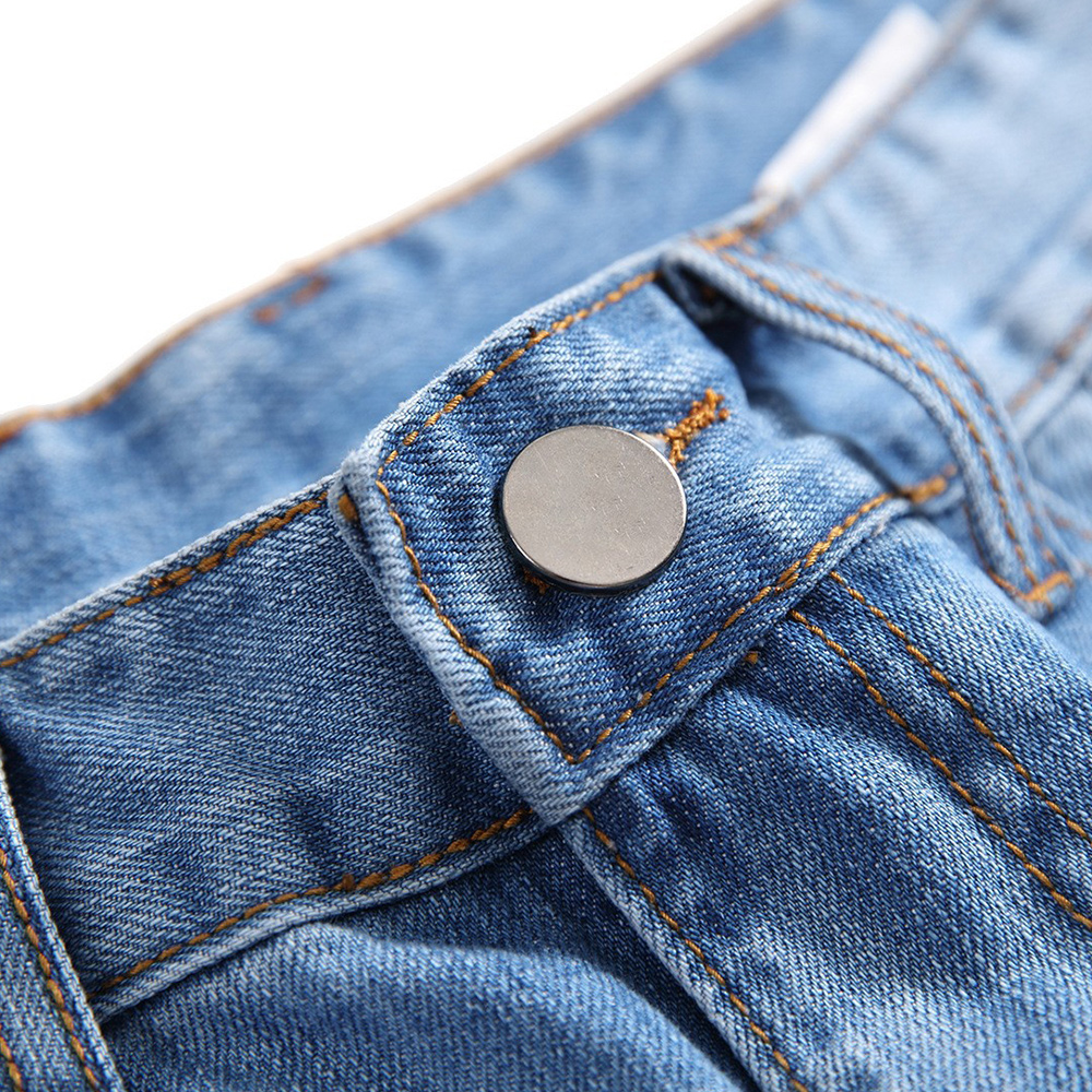 Stylische zerrissene Straight Slim Jeans für Herren