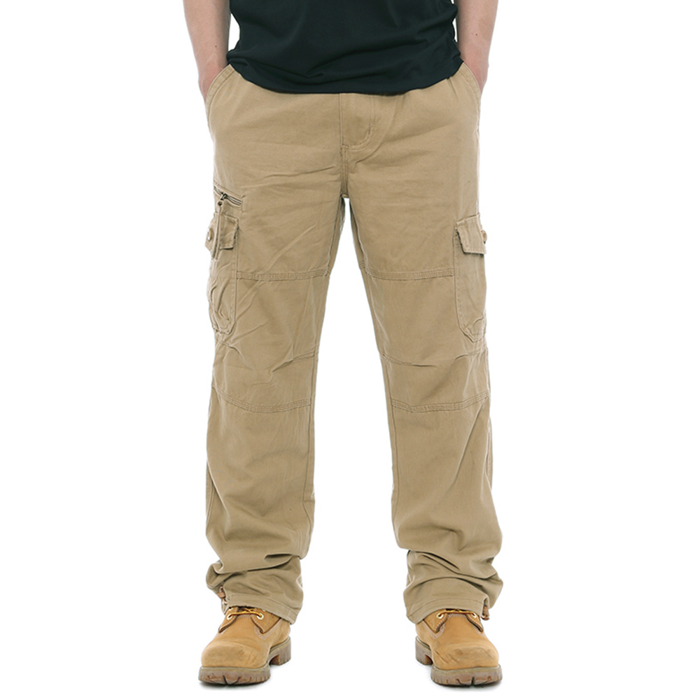 Pantalon cargo décontracté avec plusieurs poches pour hommes