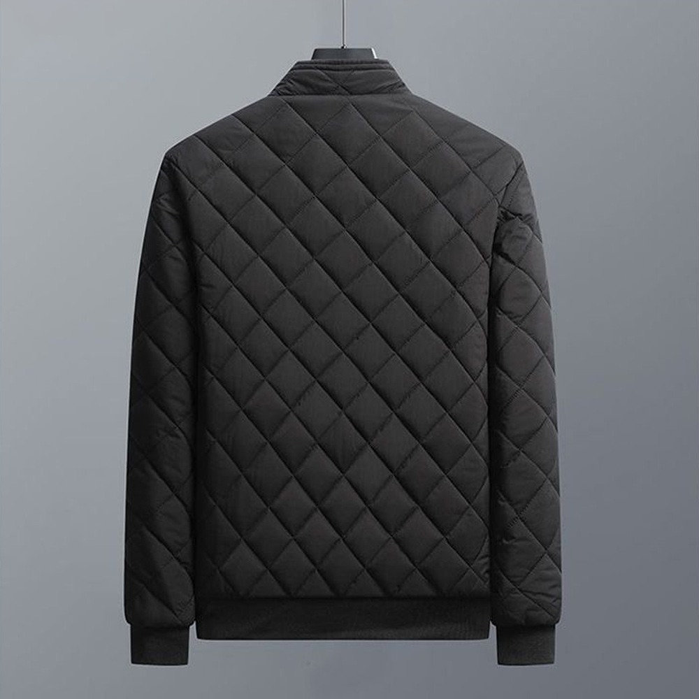 Warme Winterjacke aus verdicktem Samt für Herren mit Stehkragen