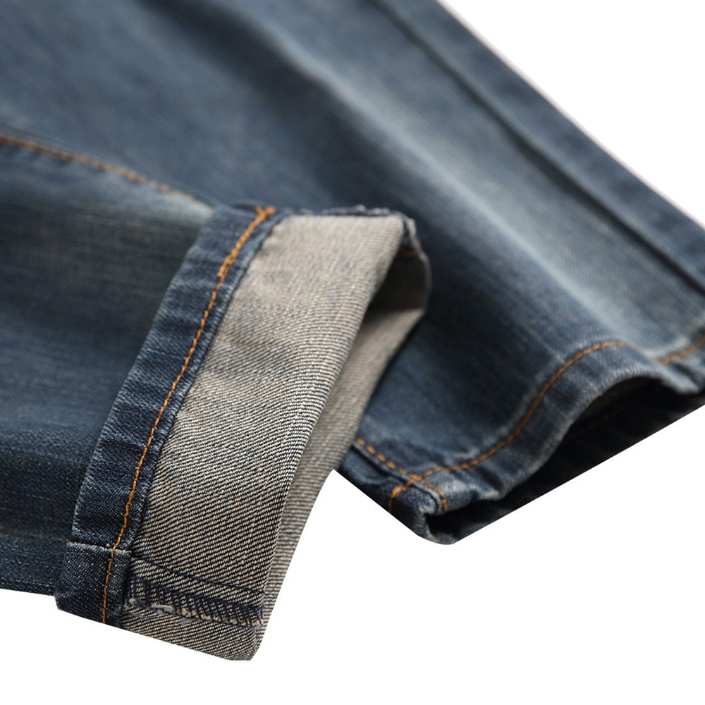 Stylische zerrissene Straight Slim Jeans für Herren