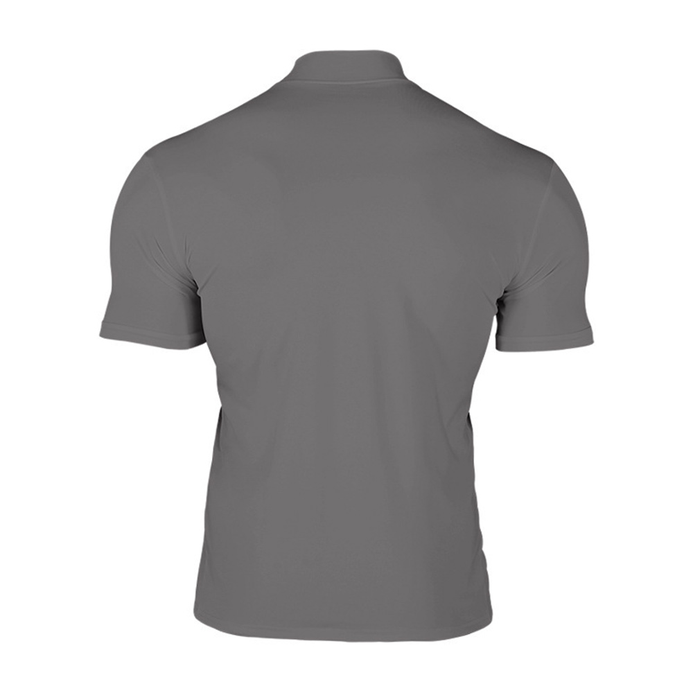 Lässiges kurzärmliges Slim-Fit-T-Shirt mit Stehkragen für Herren