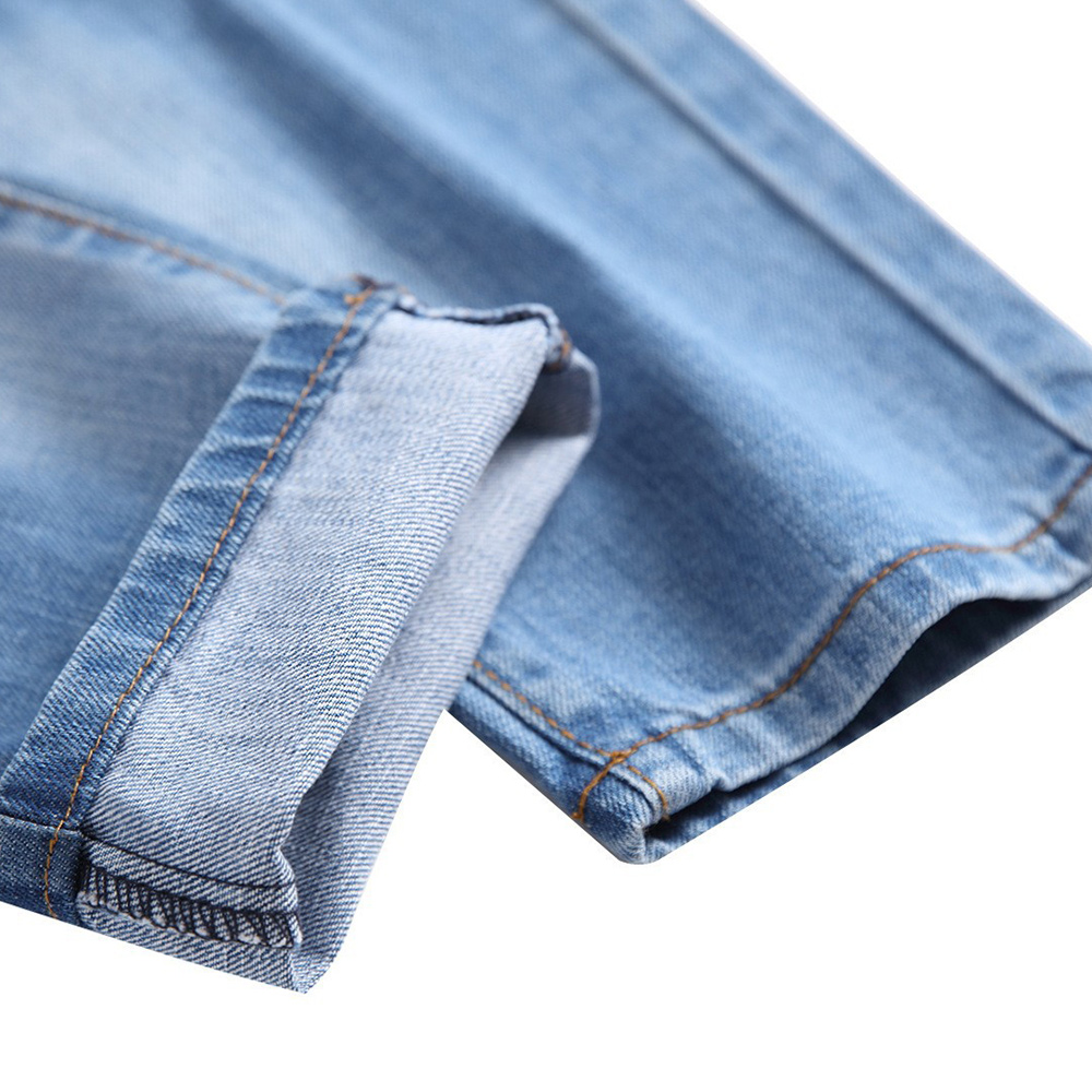Stylische zerrissene Straight Slim Jeans für Herren