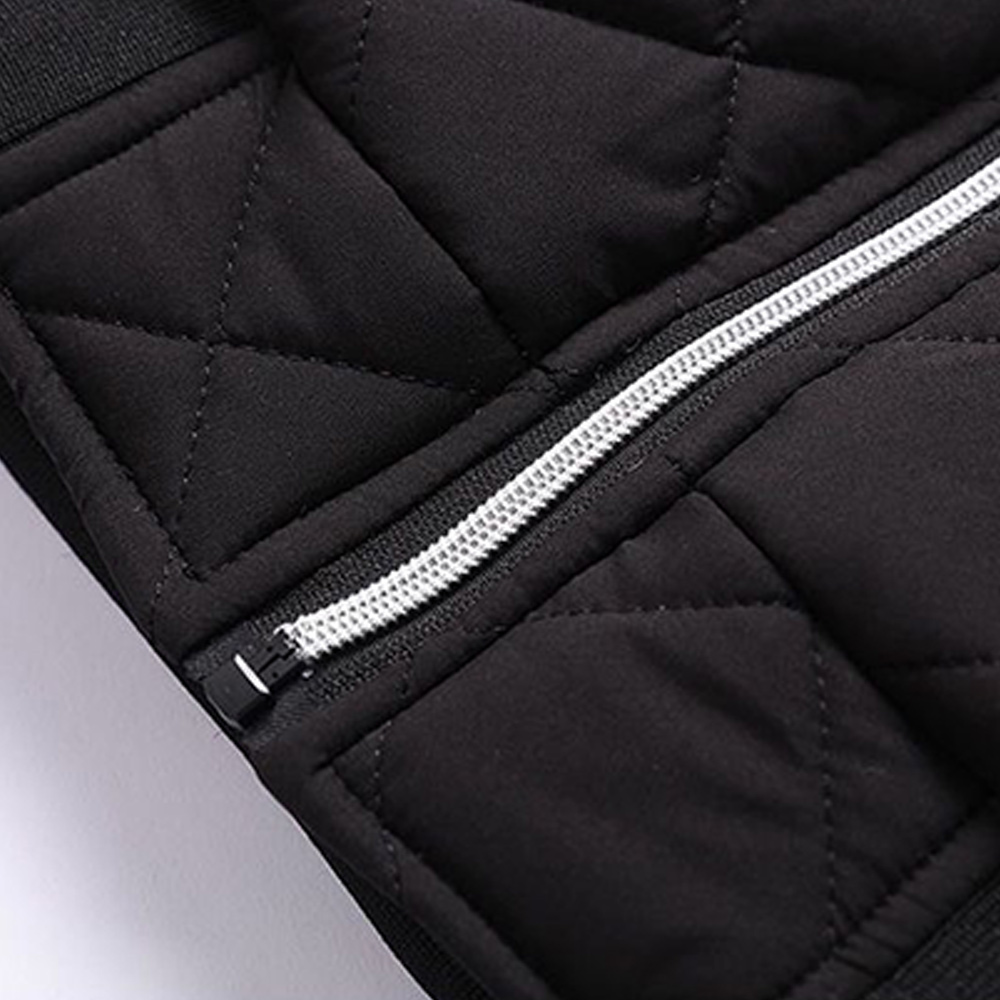 Warme Winterjacke aus verdicktem Samt für Herren mit Stehkragen