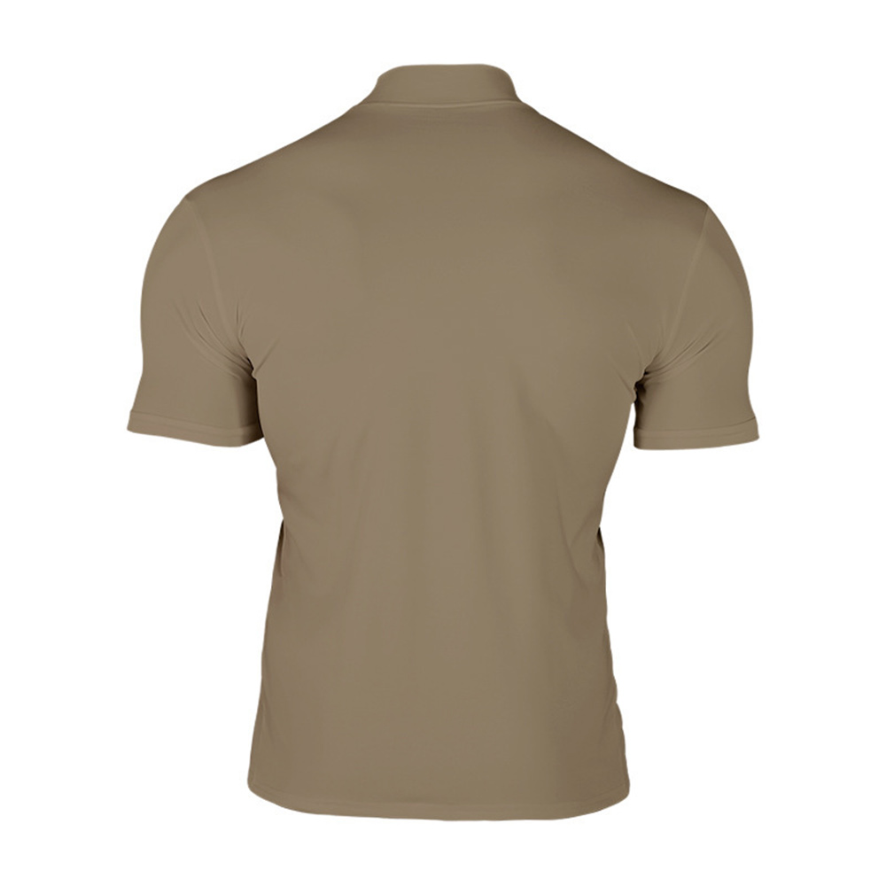 Lässiges kurzärmliges Slim-Fit-T-Shirt mit Stehkragen für Herren