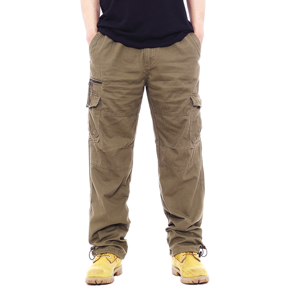 Pantalon cargo décontracté avec plusieurs poches pour hommes