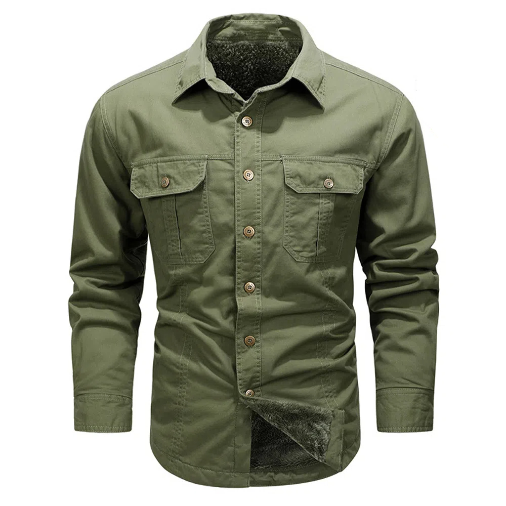 Nouvelle chemise décontractée chaude en polaire pour hommes