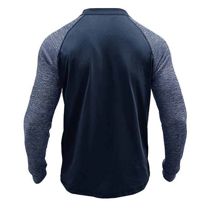 Lässiges Langarm-T-Shirt mit Patchwork-Muster für Herren