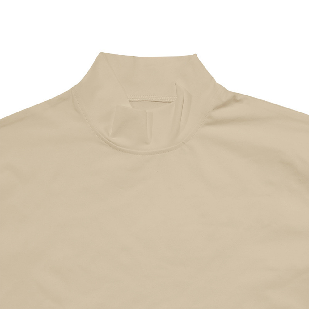 Lässiges kurzärmliges Slim-Fit-T-Shirt mit Stehkragen für Herren