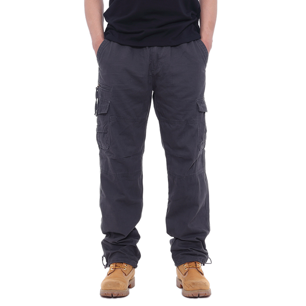 Pantalon cargo décontracté avec plusieurs poches pour hommes