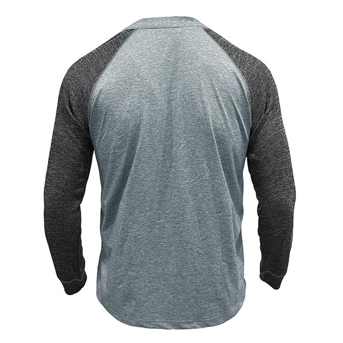 Lässiges Langarm-T-Shirt mit Patchwork-Muster für Herren