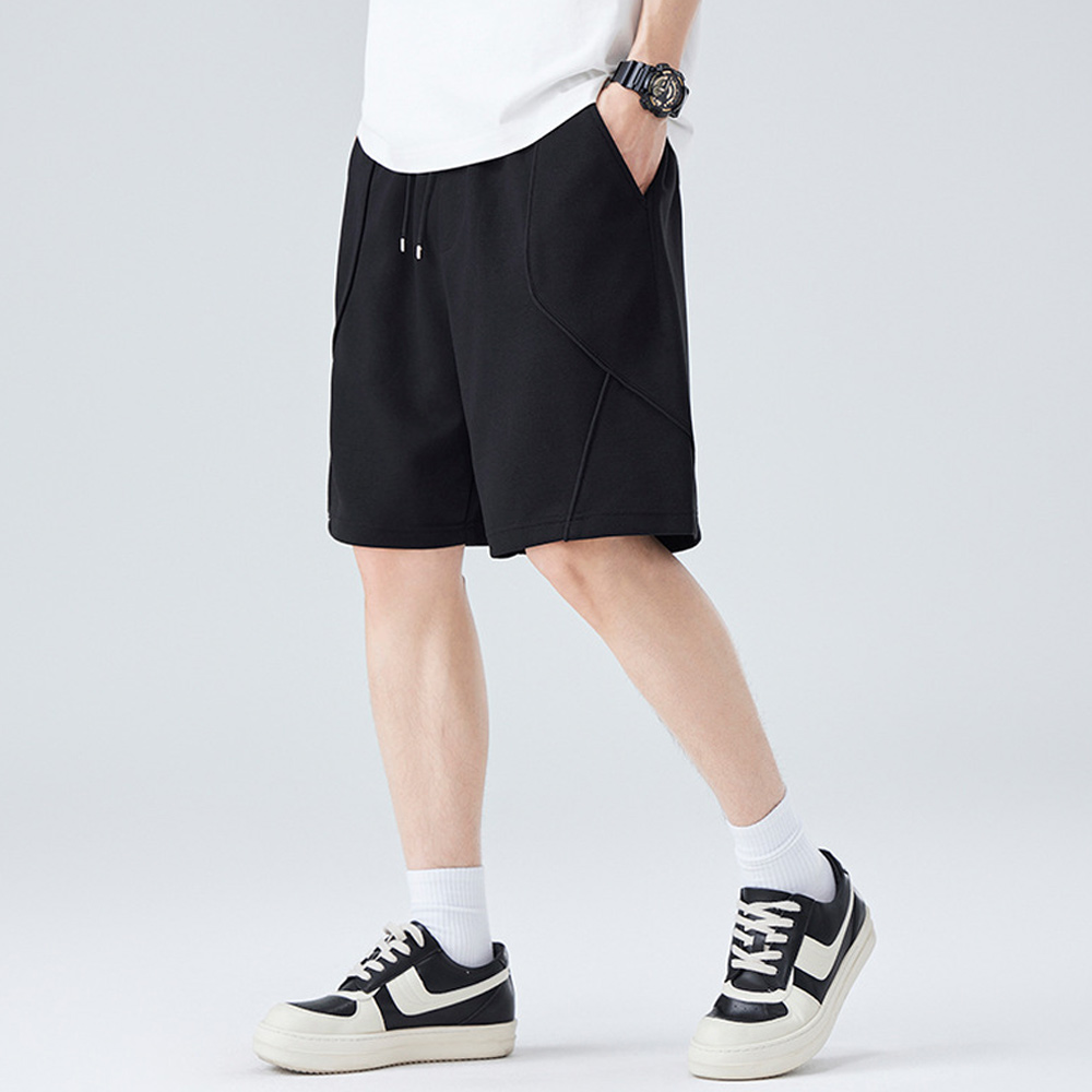 Lockere und bequeme Shorts in einfarbigem Modedesign für Herren