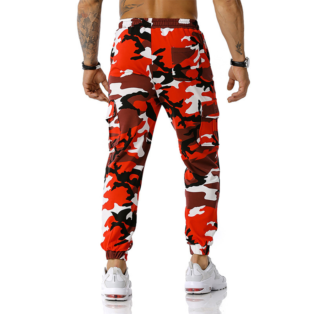 Pantalon décontracté multi-poches camouflage pour homme