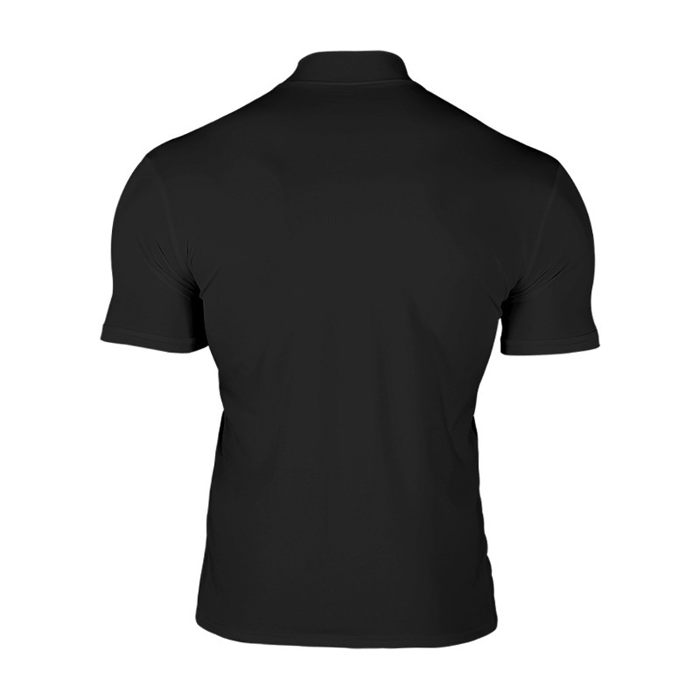 Lässiges kurzärmliges Slim-Fit-T-Shirt mit Stehkragen für Herren