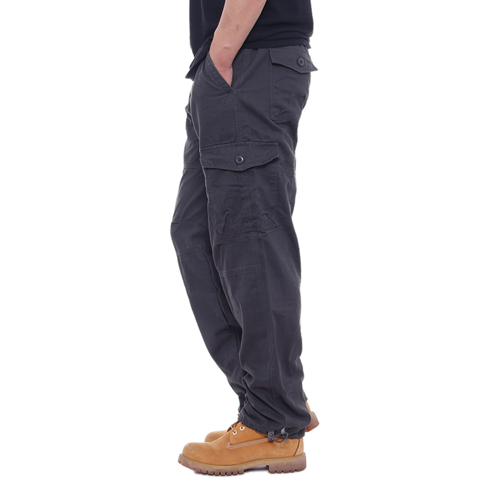 Pantalon cargo décontracté avec plusieurs poches pour hommes