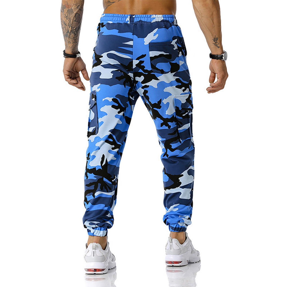 Pantalon décontracté multi-poches camouflage pour homme