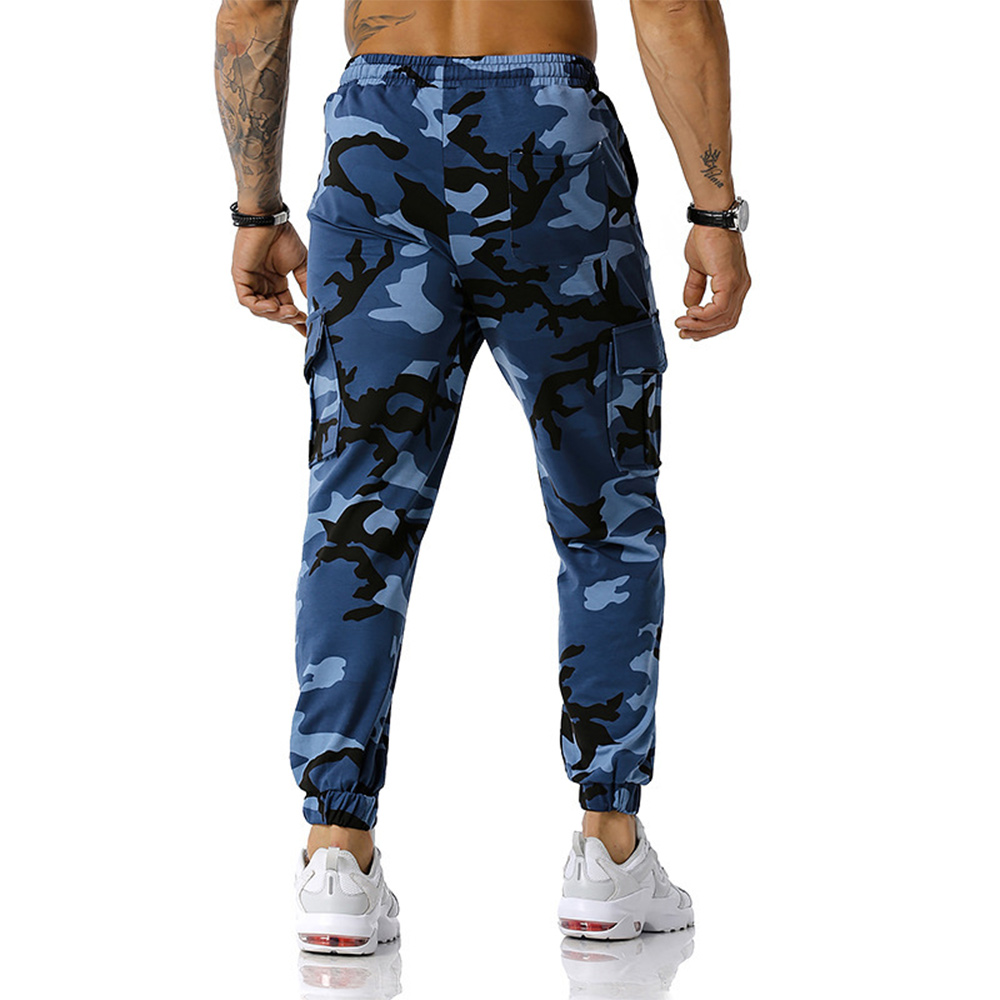Pantalon décontracté multi-poches camouflage pour homme