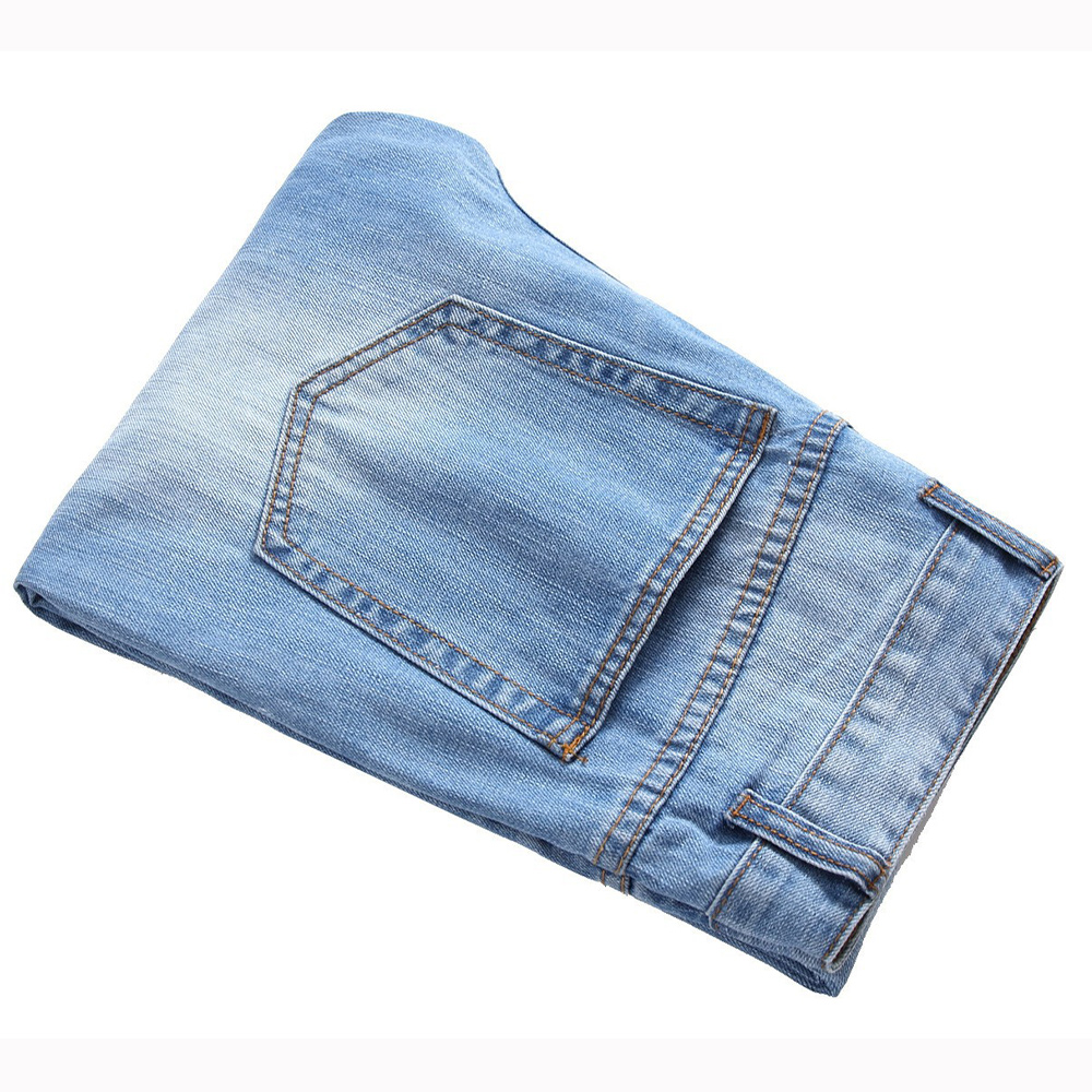 Stylische zerrissene Straight Slim Jeans für Herren