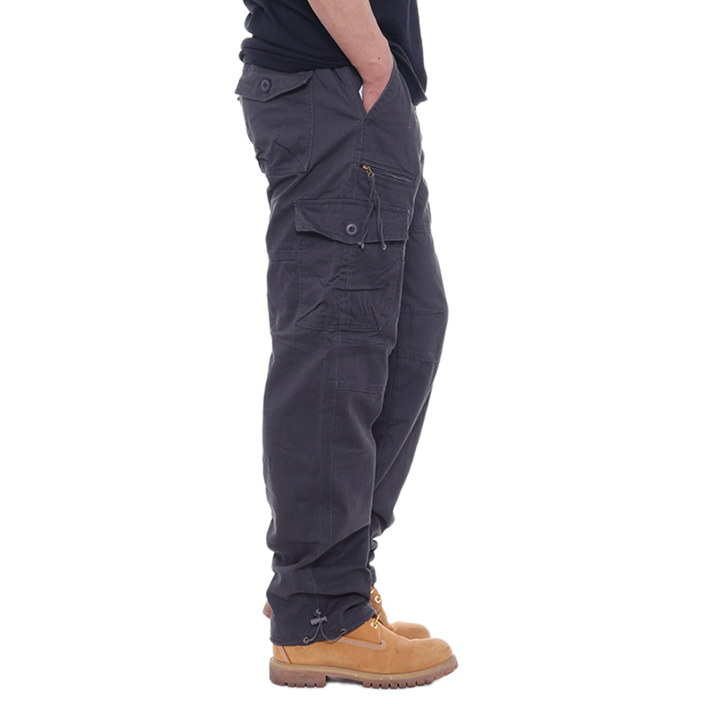 Pantalon cargo décontracté avec plusieurs poches pour hommes
