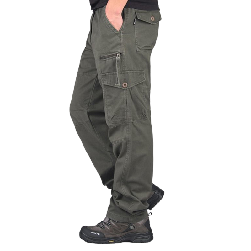 Pantalon cargo décontracté avec plusieurs poches pour hommes