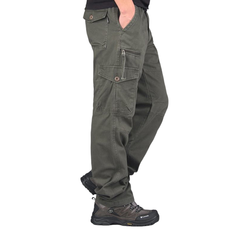 Pantalon cargo décontracté avec plusieurs poches pour hommes