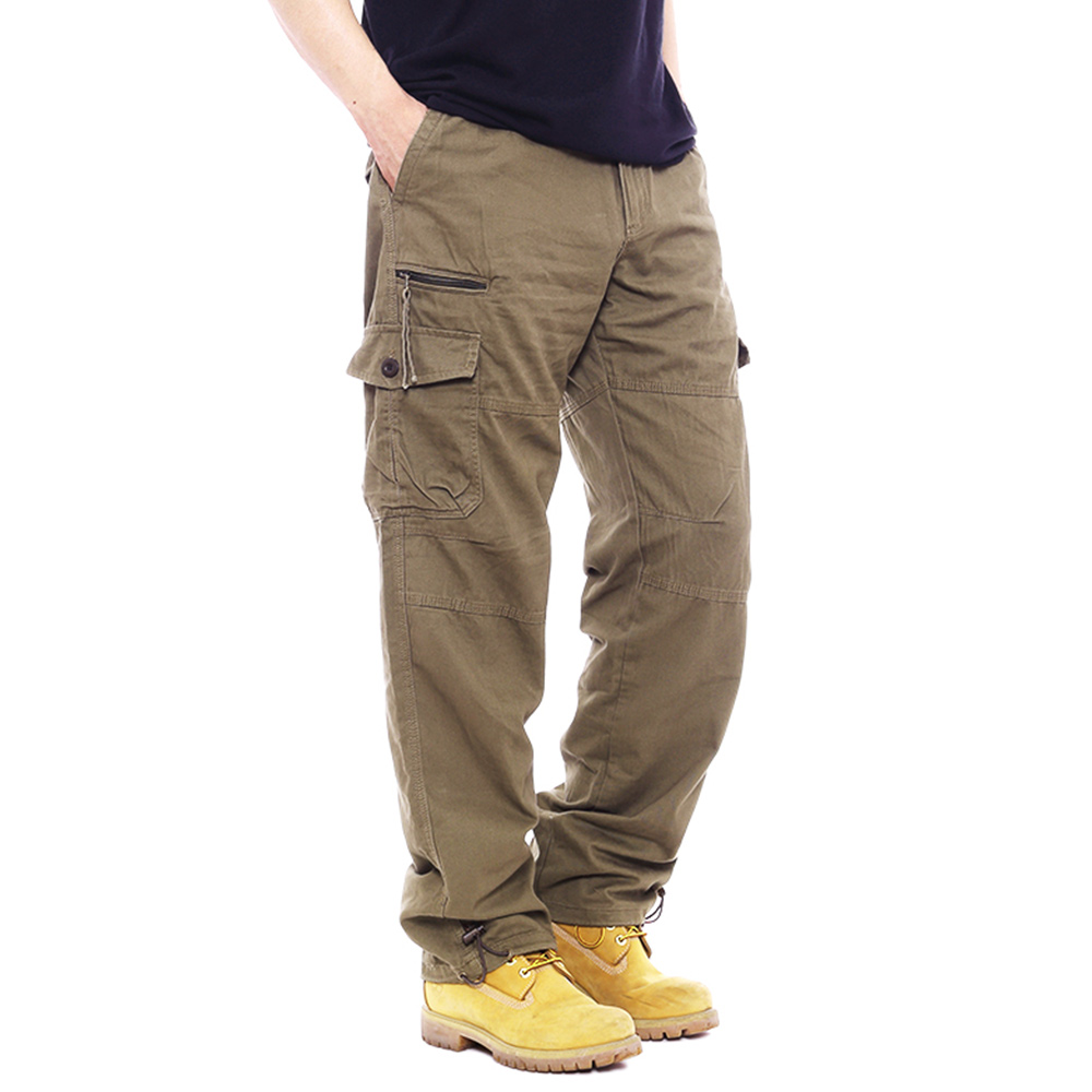 Pantalon cargo décontracté avec plusieurs poches pour hommes