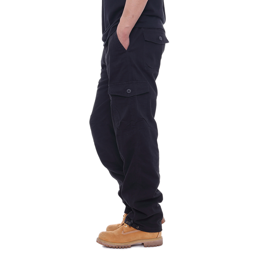 Pantalon cargo décontracté avec plusieurs poches pour hommes