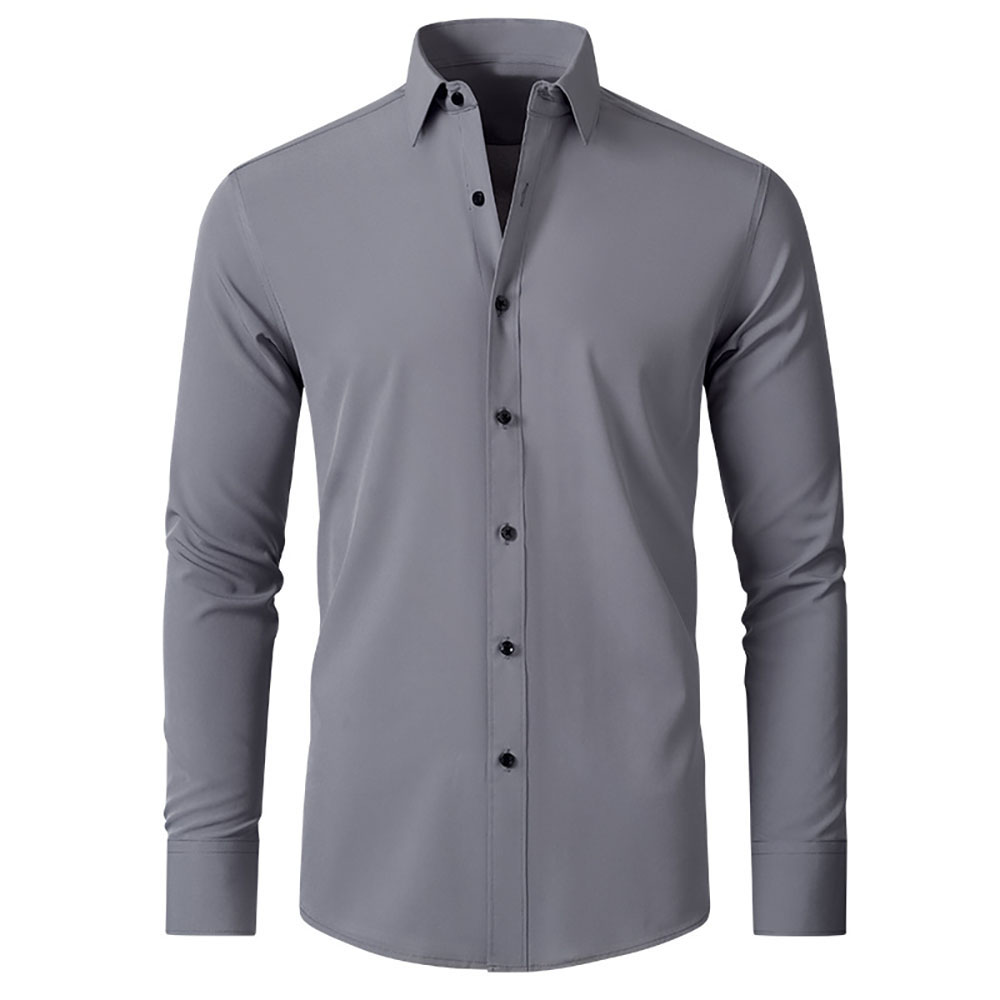 Chemise décontractée simple et extensible pour homme