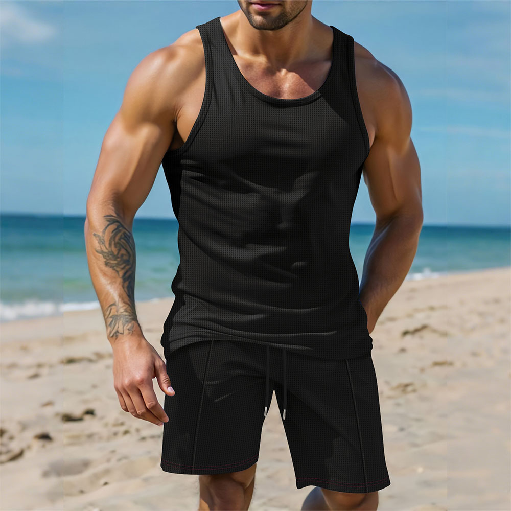 Weste + Shorts Herren Sommer Casual Comfort Set