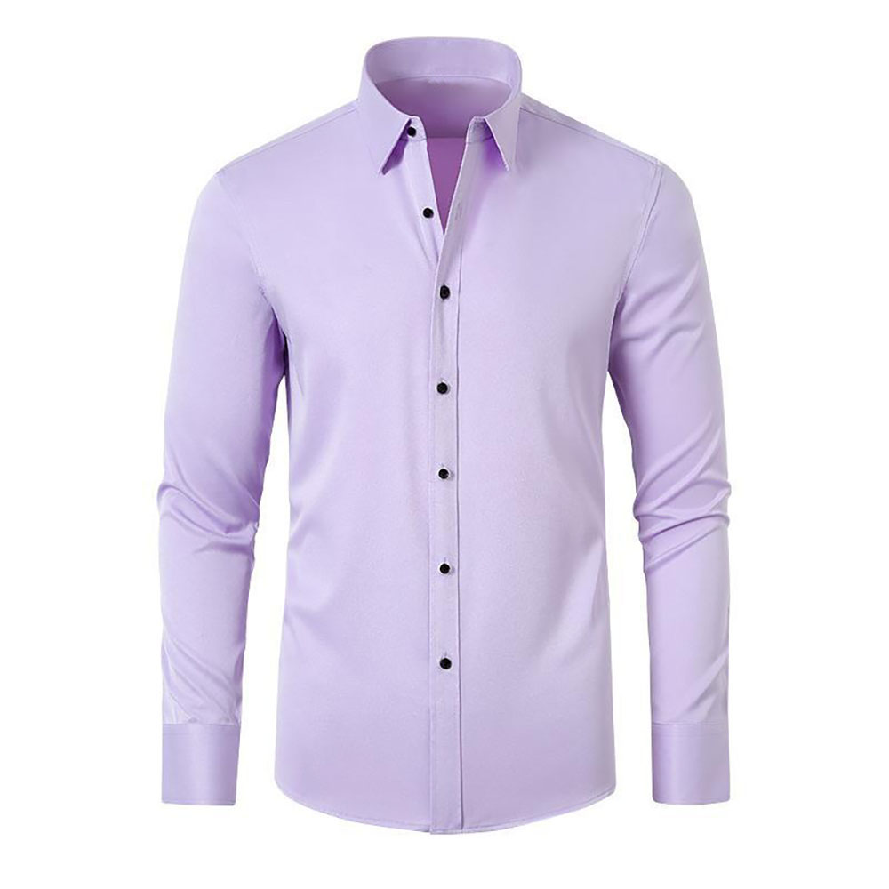 Chemise décontractée simple et extensible pour homme