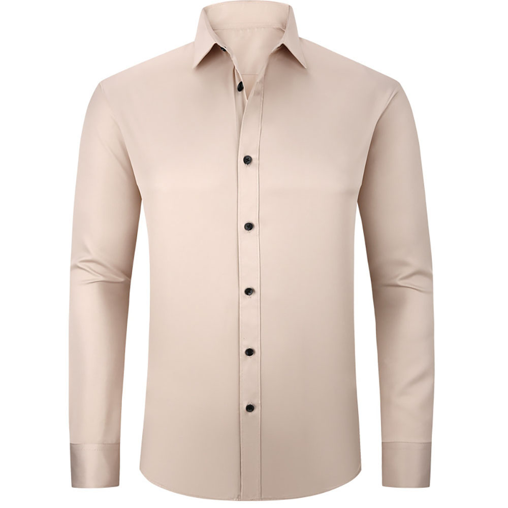 Chemise décontractée simple et extensible pour homme
