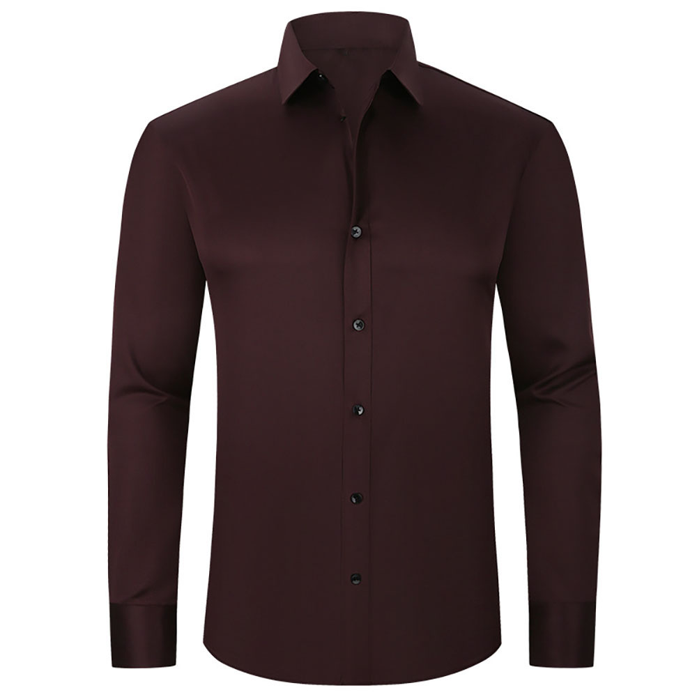 Chemise décontractée simple et extensible pour homme