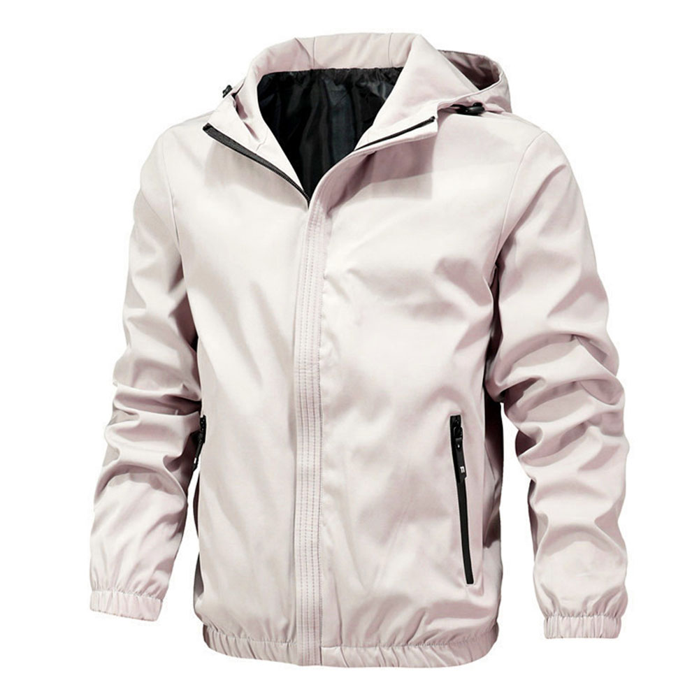 Veste décontractée à capuche simple pour homme