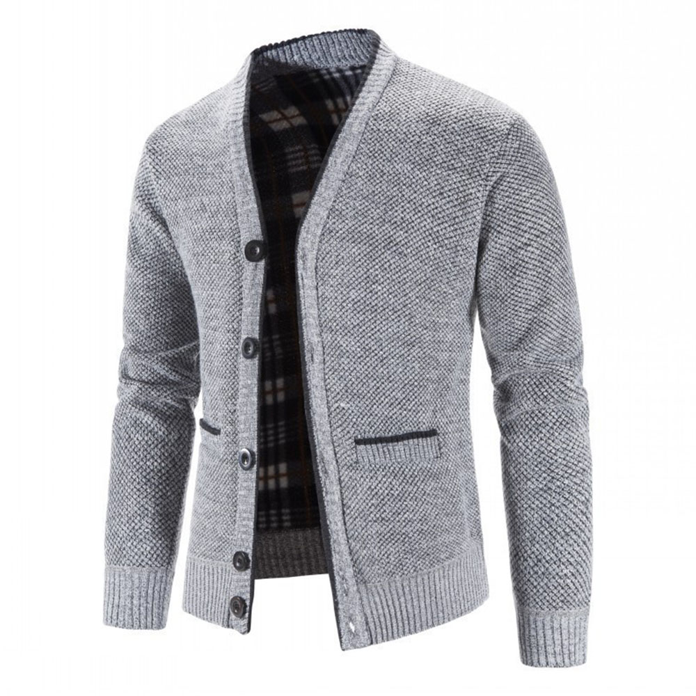 Coinbrillant Nouveau cardigan tricoté chaud épaissi pour hommes