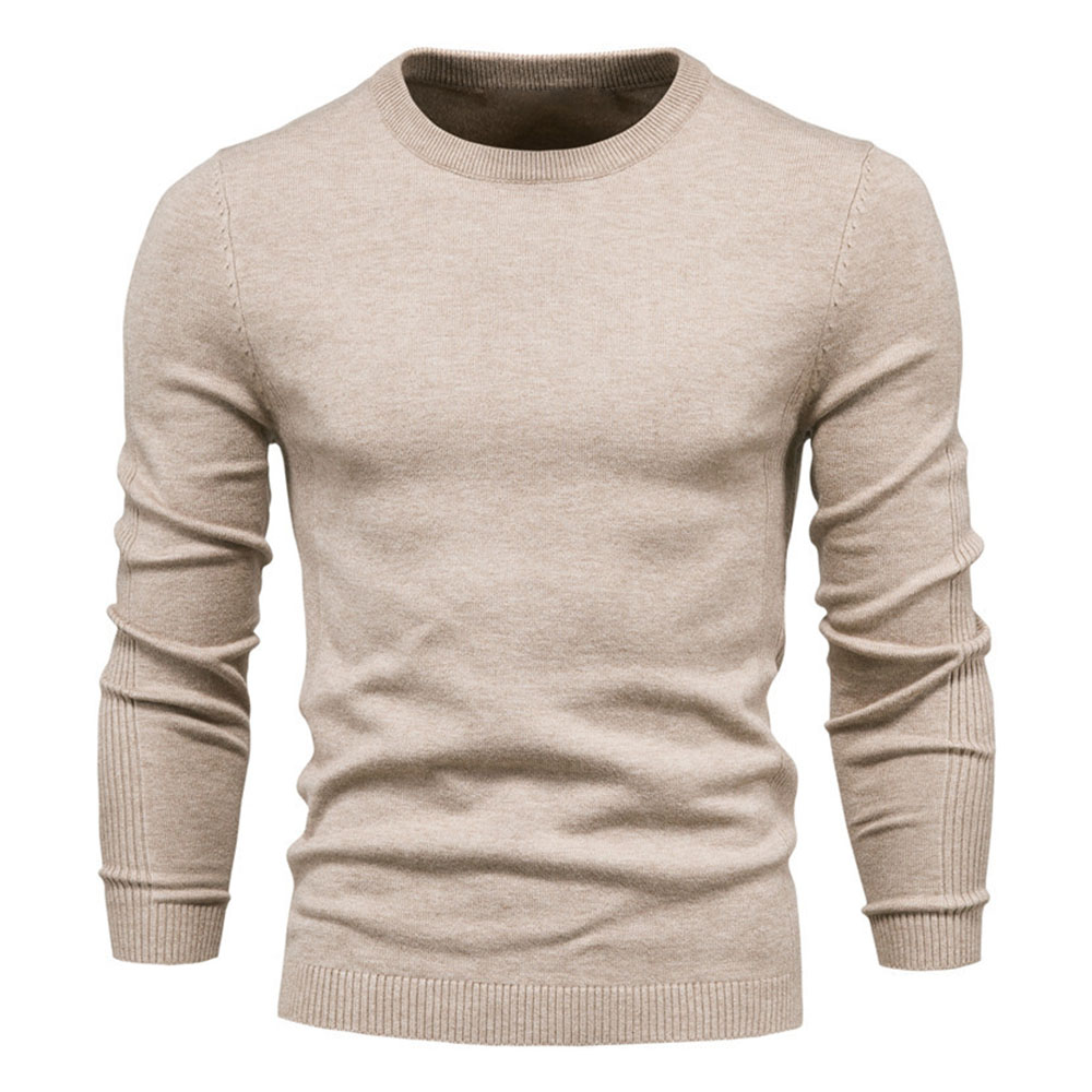 Nouveau pull tricoté épais à col rond pour hommes
